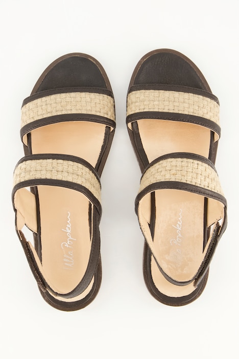 Leder-Sandalen, Flechtriemen, Weite H