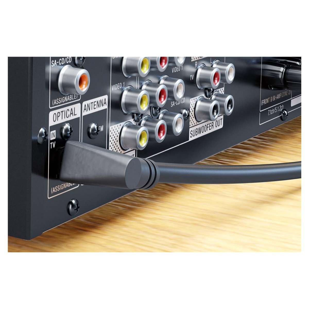 Vinklet Toslink -kabel og roterbar13160
