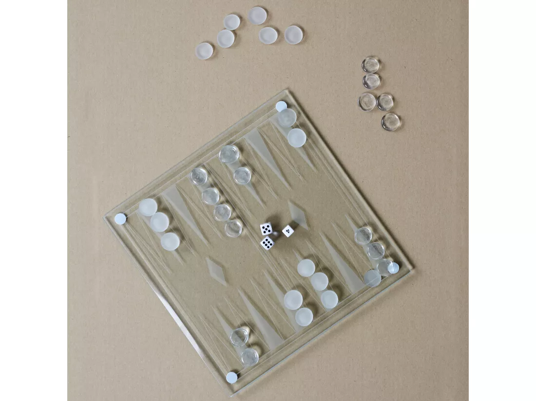Jeu De Backgammon En Verre