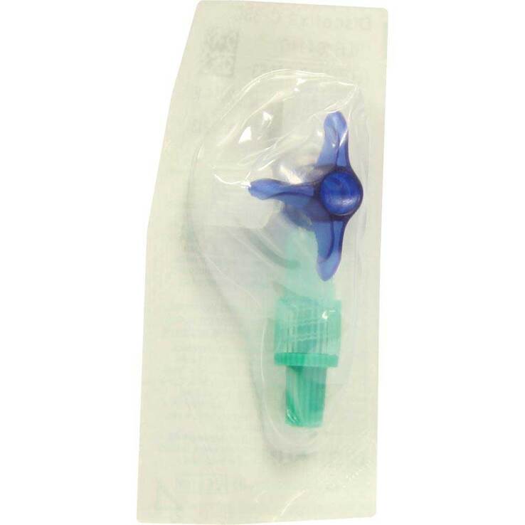 Discofix C Dreiwegehahn blau, 1 St