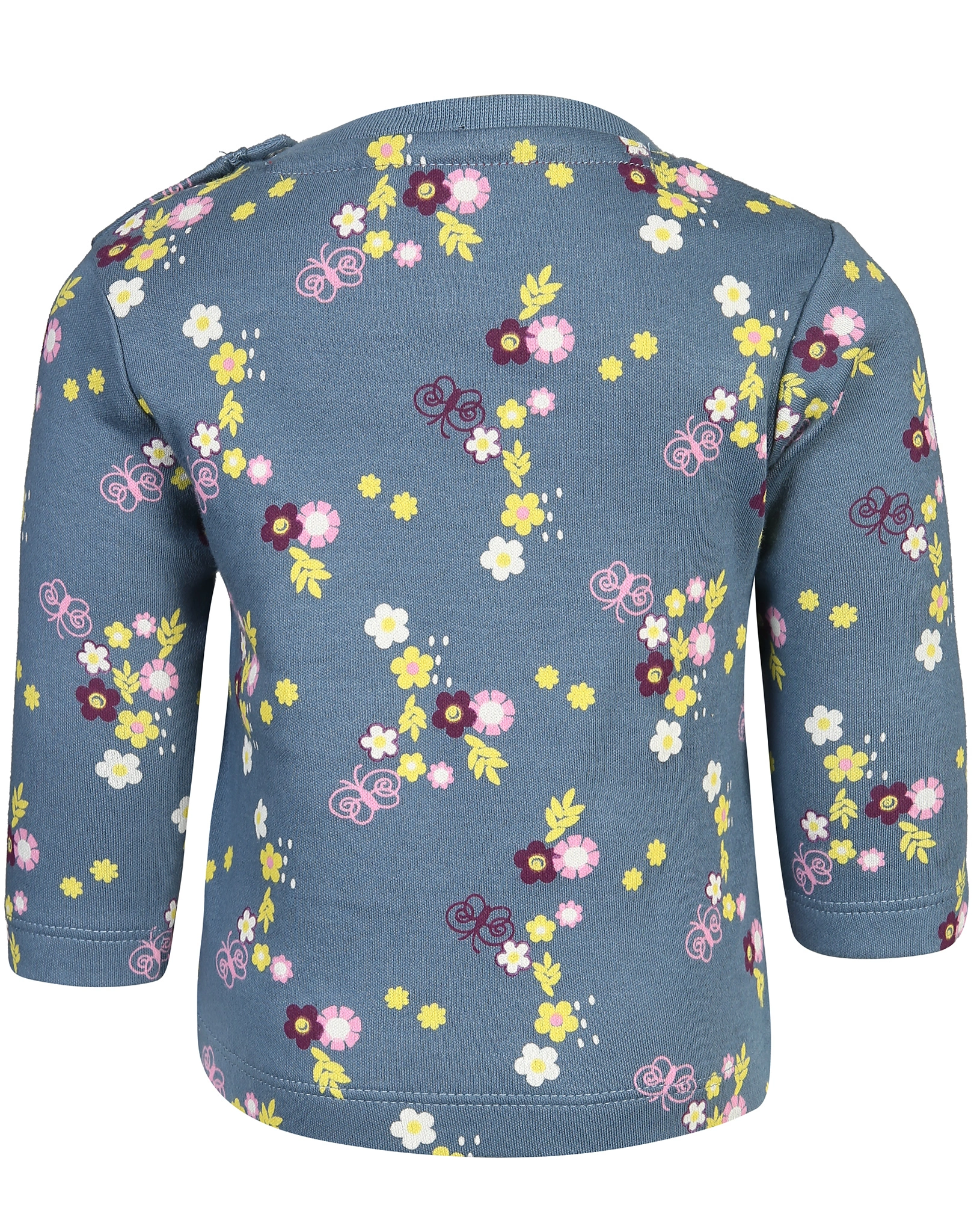Langarmshirt FLOWERY in blau