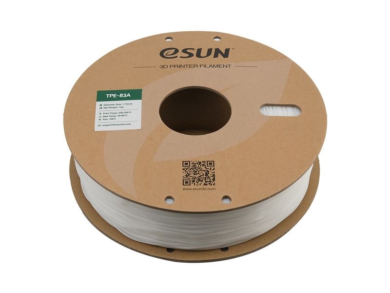 eSun Filament TPU-83A Weiss 1.75 mm 1 kg TPU-83A Filament
