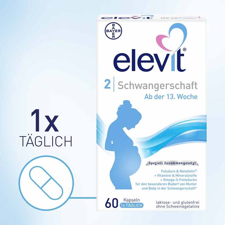 Elevit 2 Schwangerschaft Weichkapseln, 60 St