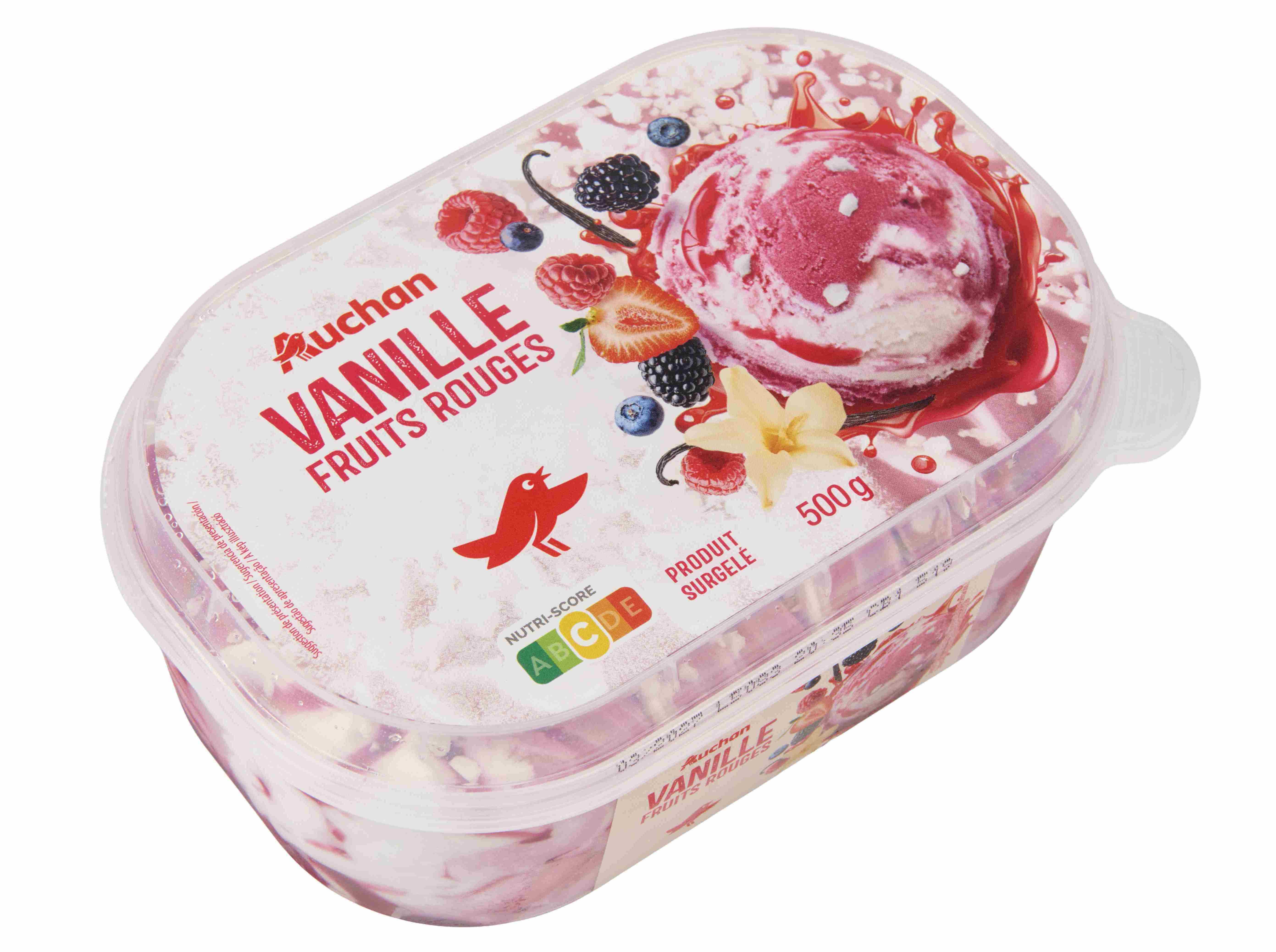 GELADO AUCHAN FRUTOS VERMELHOS 900ML