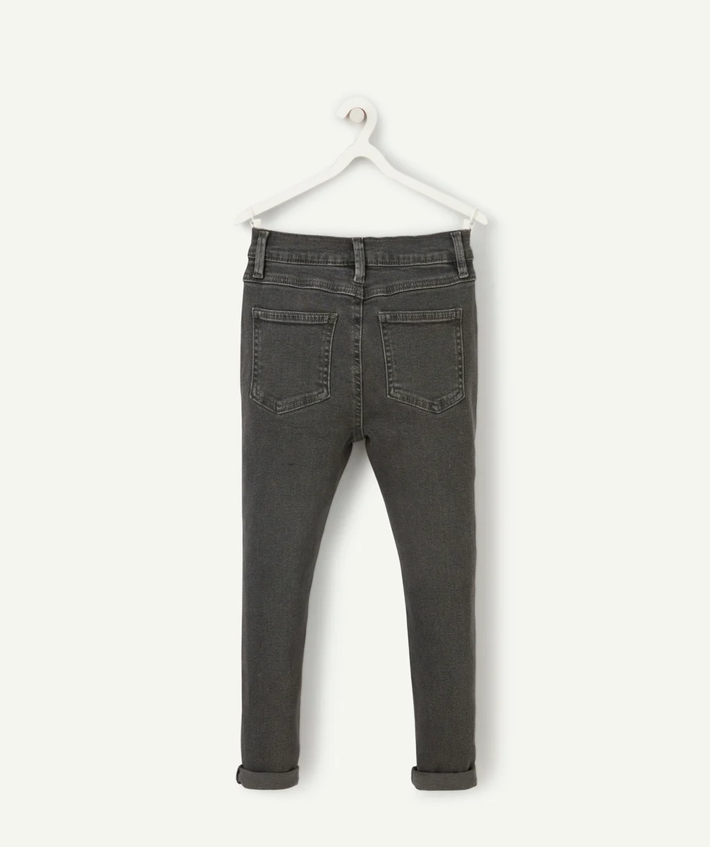 JEAN RELAXED GARÇON EN DENIM GRIS FONCÉ LESS WATER