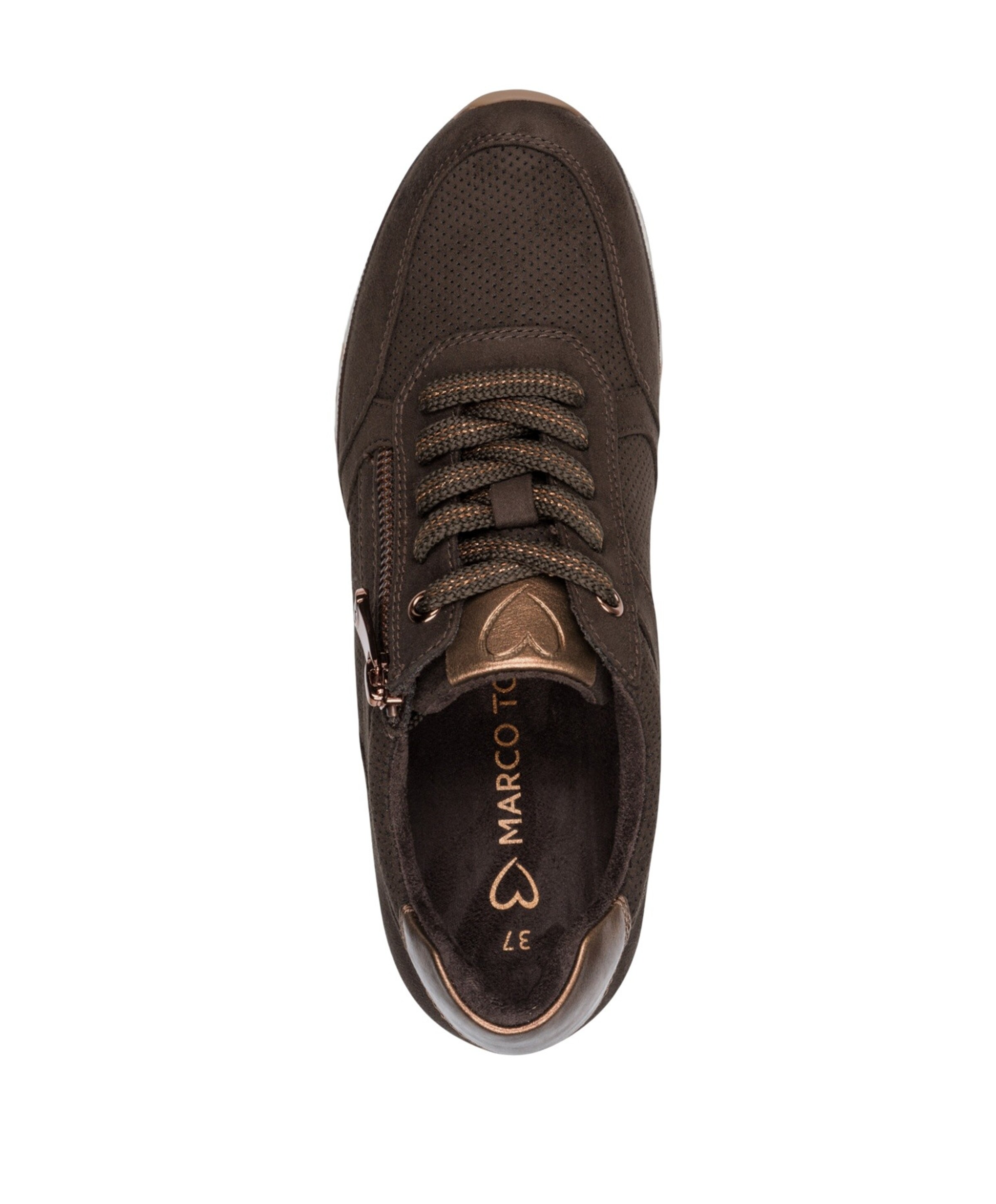 Marco tozzi Lace-up dames sneakers bruin