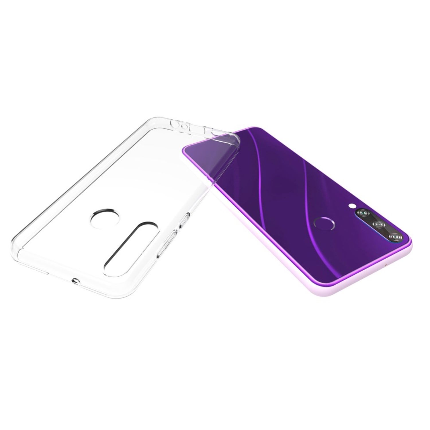 Huawei Y6p durchsichtige Handyhülle Schutzcase Cover Etui Bumper Transparent Neu