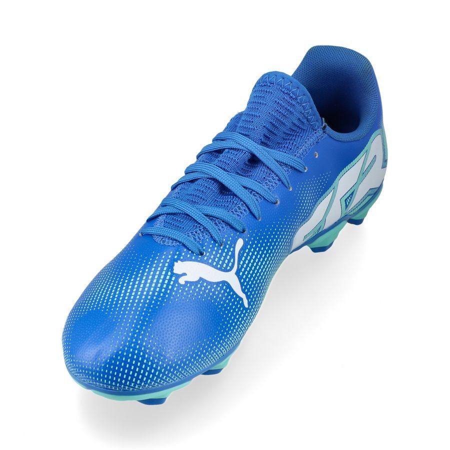 PUMA Future 7 Play FG/AG Formula - Bleu/Menthe/Blanc Enfant