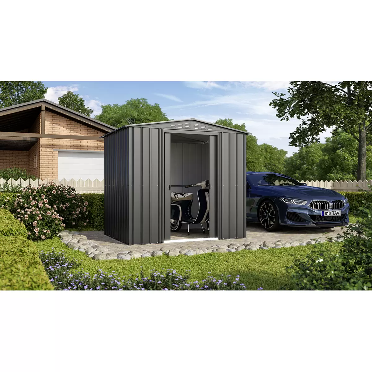 Gartenhaus Raumwunder Tower 108 Anthrazit