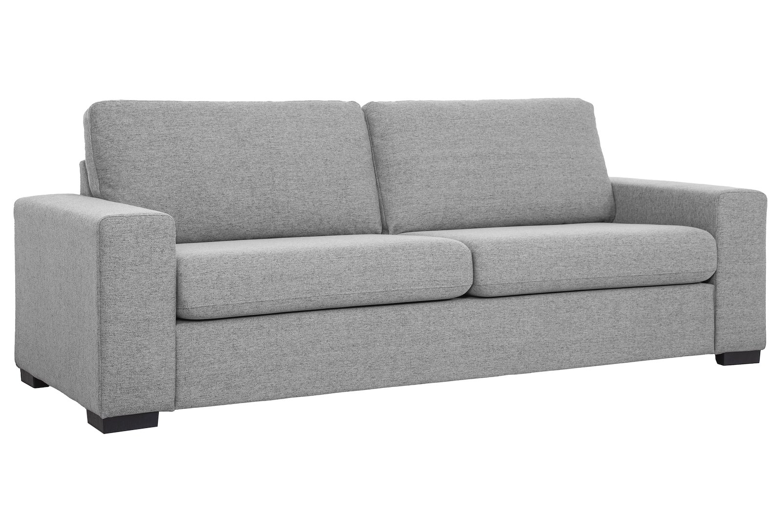 Max 2-seter sofa Tekstil Neve 85 lys grå med sorte ben