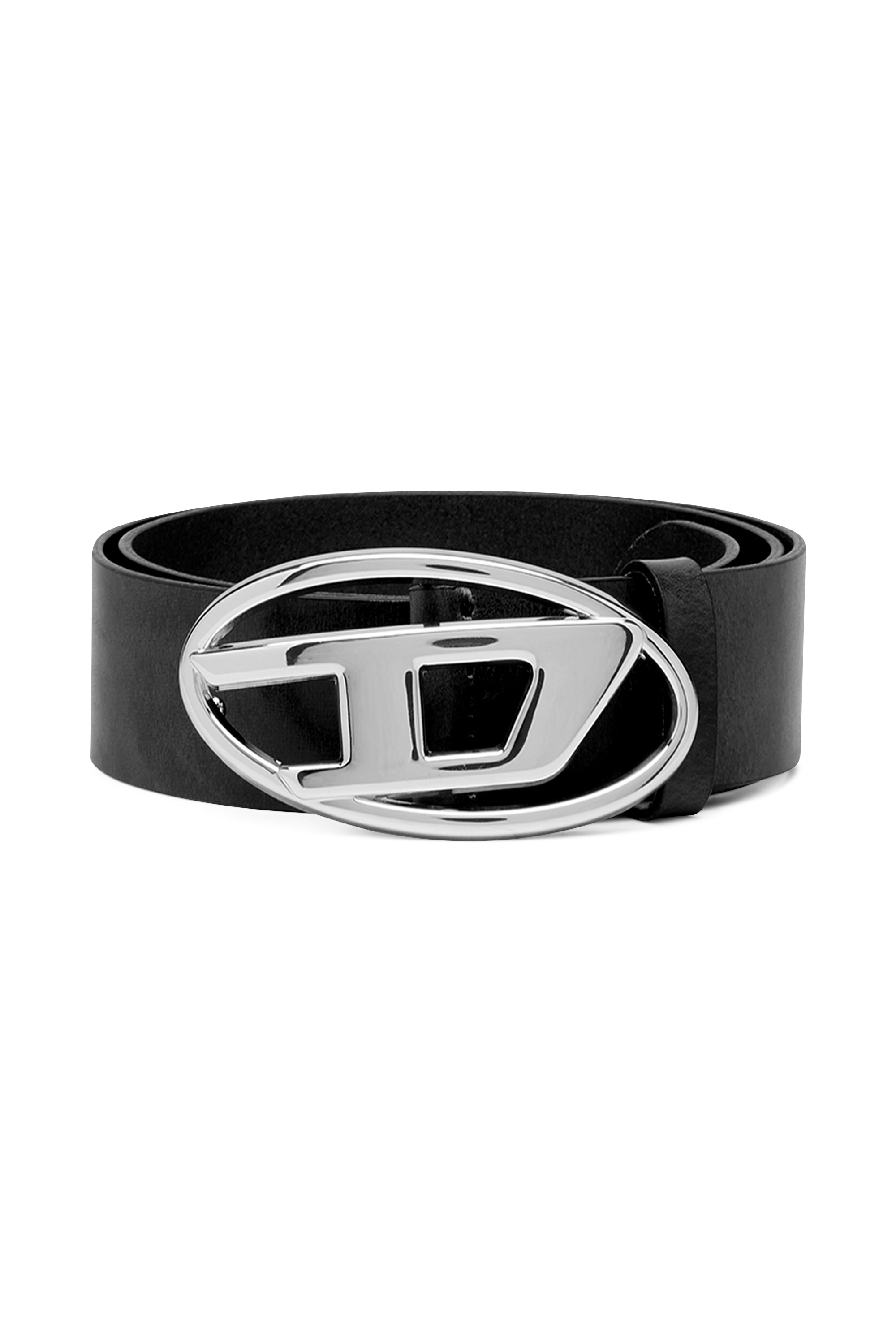 DIESEL Ceinture OVAL D LOGO B-1DR W Noir