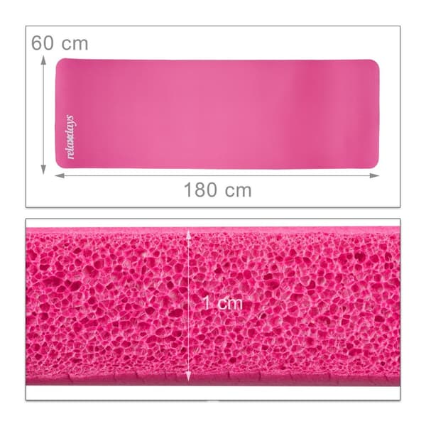 Yogamatte 1 cm tykk ensfarget