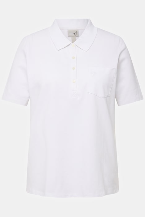 Poloshirt, Ajour-Rhomben, Polokragen, Halbarm