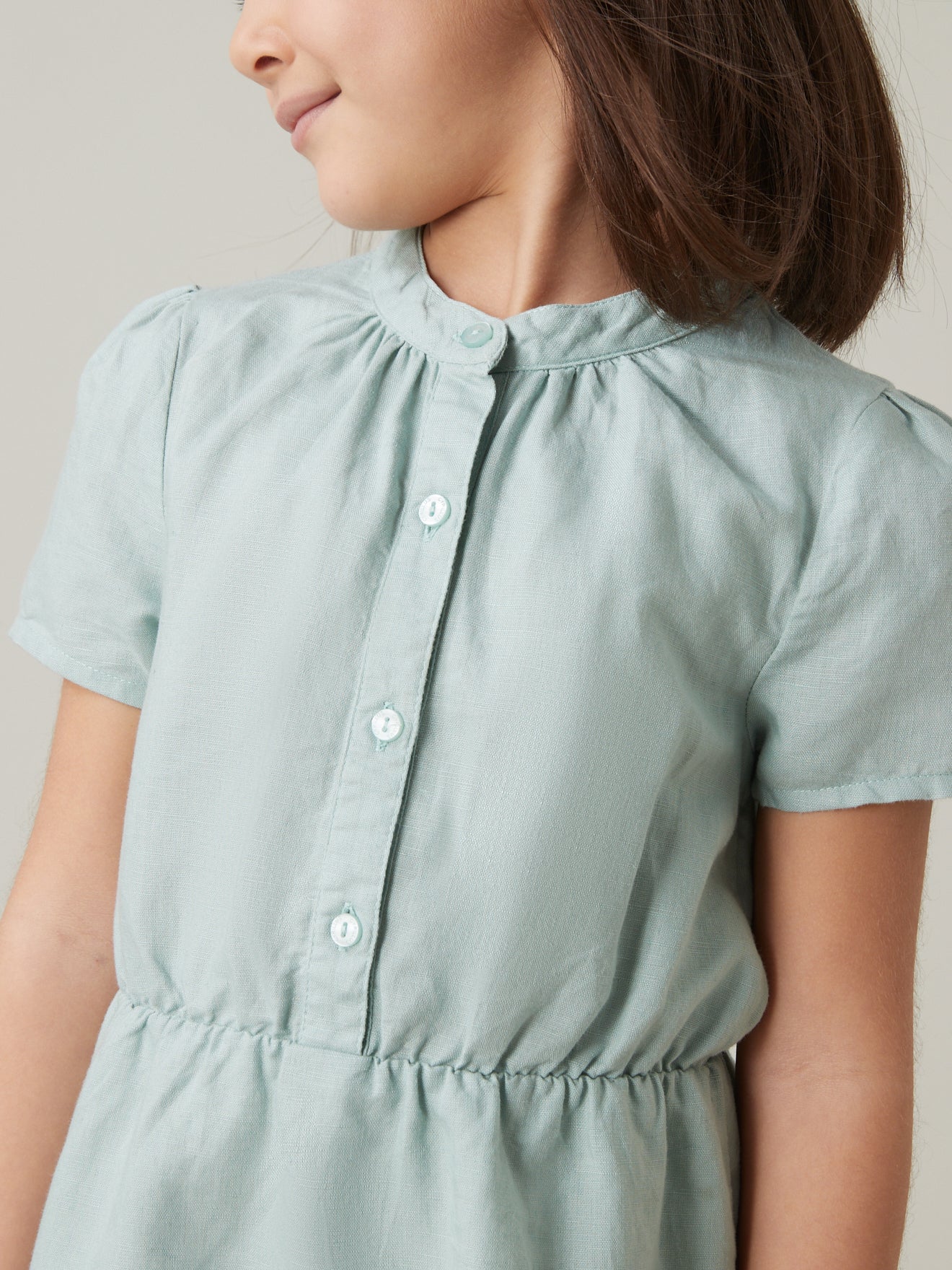 Robe Fille en lin et coton
