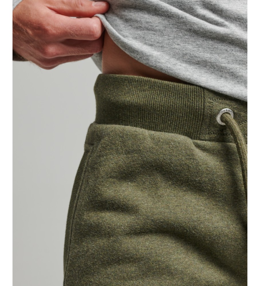 Shorts de malha Superdry Vintage com logo bordado verde