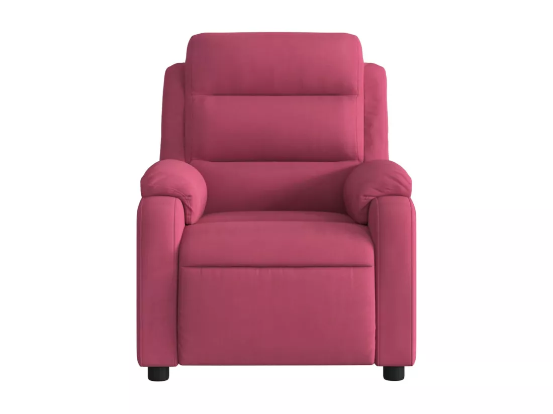 Fauteuil inclinable massage électrique rouge bordeaux velours
