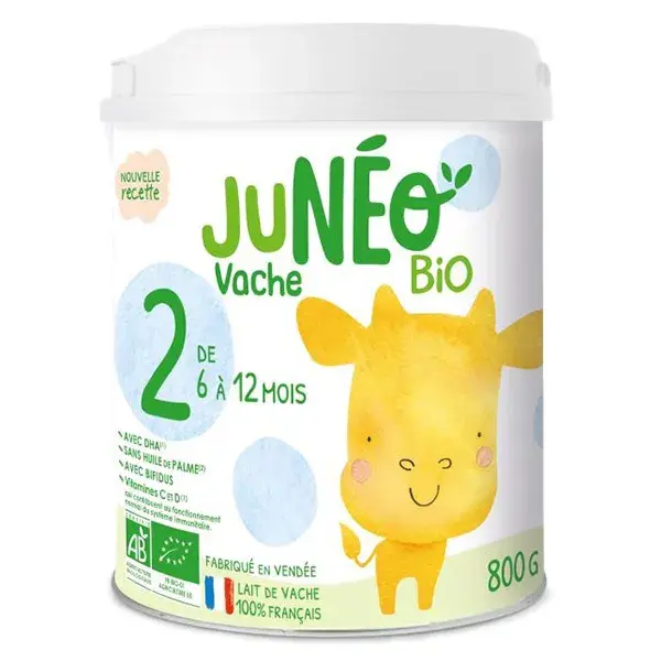 Leite Infantil Orgânico Junéo Cow 2 - 2ª Etapa (6-12 Meses) - 800g