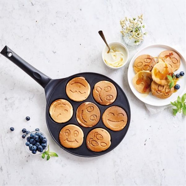 Poêle à blinis en fonte Smiley - Ø 27 cm