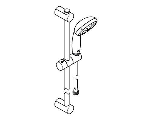 Grohe Quickfix Vitalio Start 100 doucheset, chroom, douchestang lengte 620 mm, 27948000