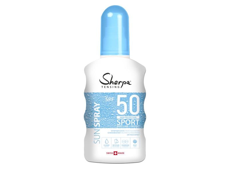 Sherpa Tensing Sonnenspray SPF 50 Sport 175 ml Sonnenschutz Body und Face für den Sport