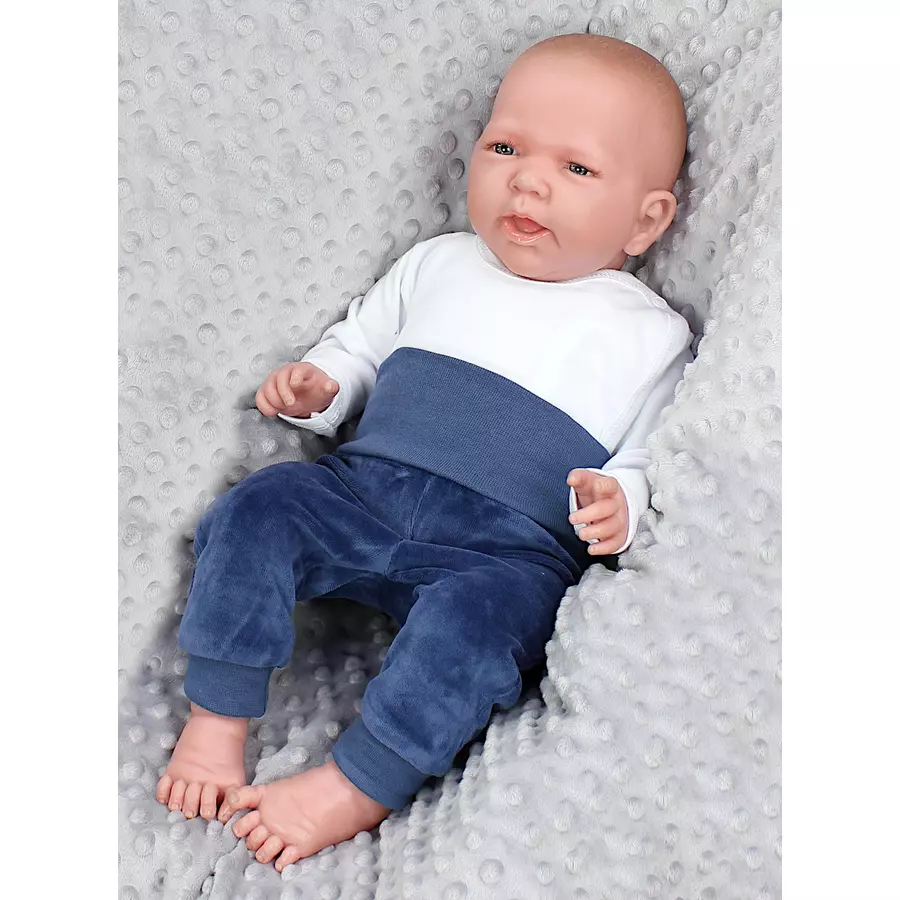TupTam Baby Jungen Nicki Hose Jogginghose 3er Pack blaugrau