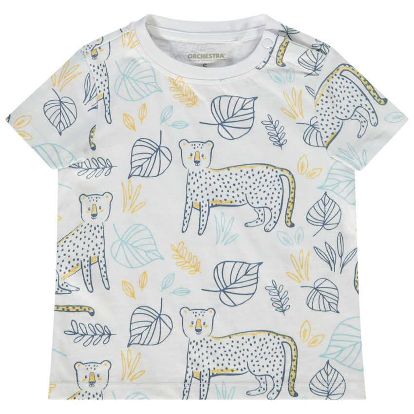 T-shirt manches courtes imprimé félins pour bébé garçon
