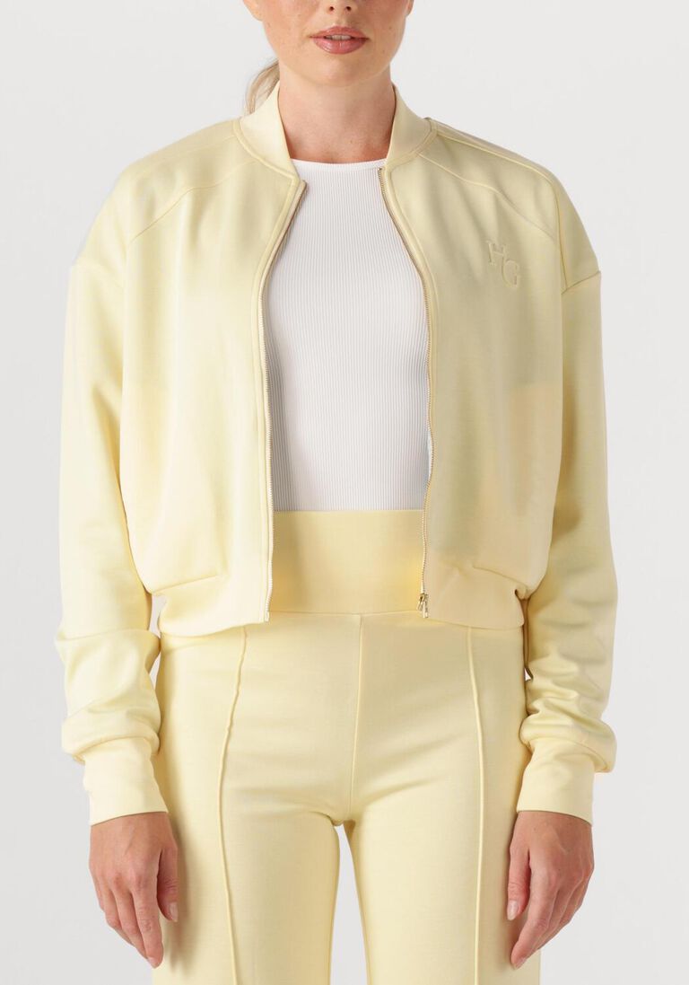 butter yellow house of gravity vest classic bomber jacket