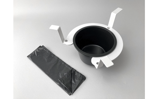 Flexaport Trenntoiletten-Einsatz Set passend für Brunner Optiloo in weiß PVC mit 50 Tüten geruchsdicht inkl. Folienschweißgerät 15 cm