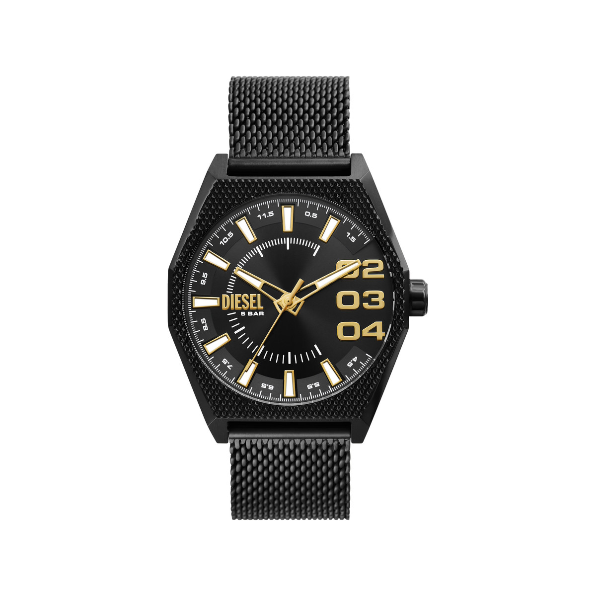 Montre DIESEL scraper homme bracelet acier inoxydable noir