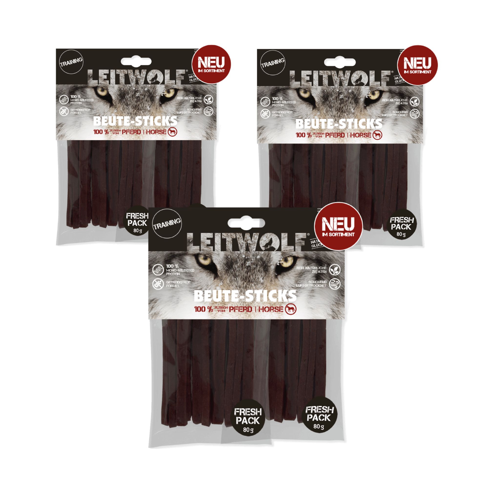 BEUTE-STICKS PFERD TRIO (3 x 160 g)