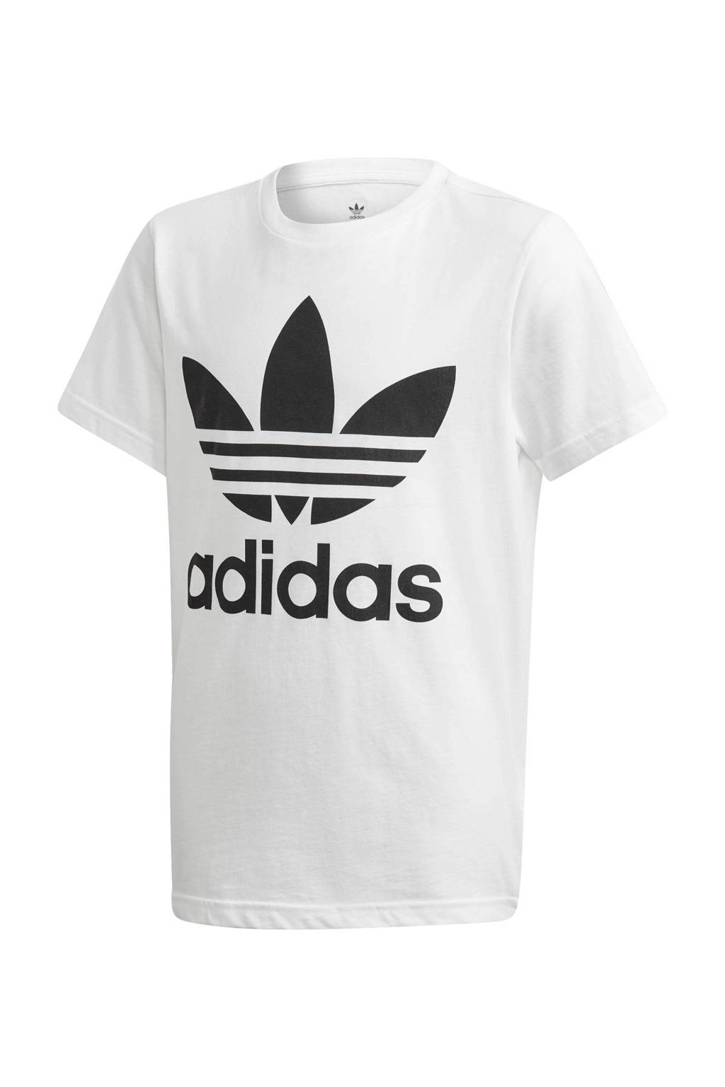adidas T-shirt Trefoil wit/zwart