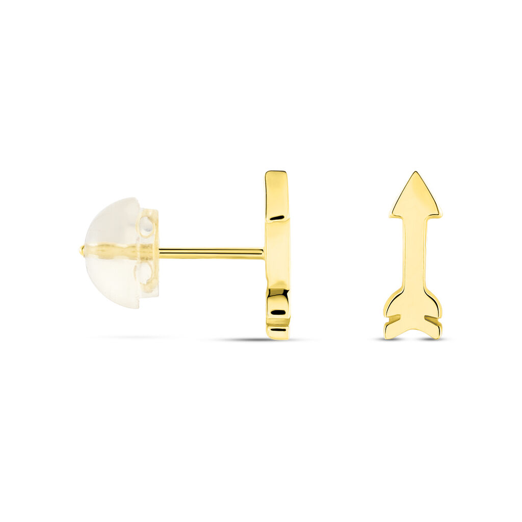 Boucles D'oreilles Puces Or Jaune Gnazi
