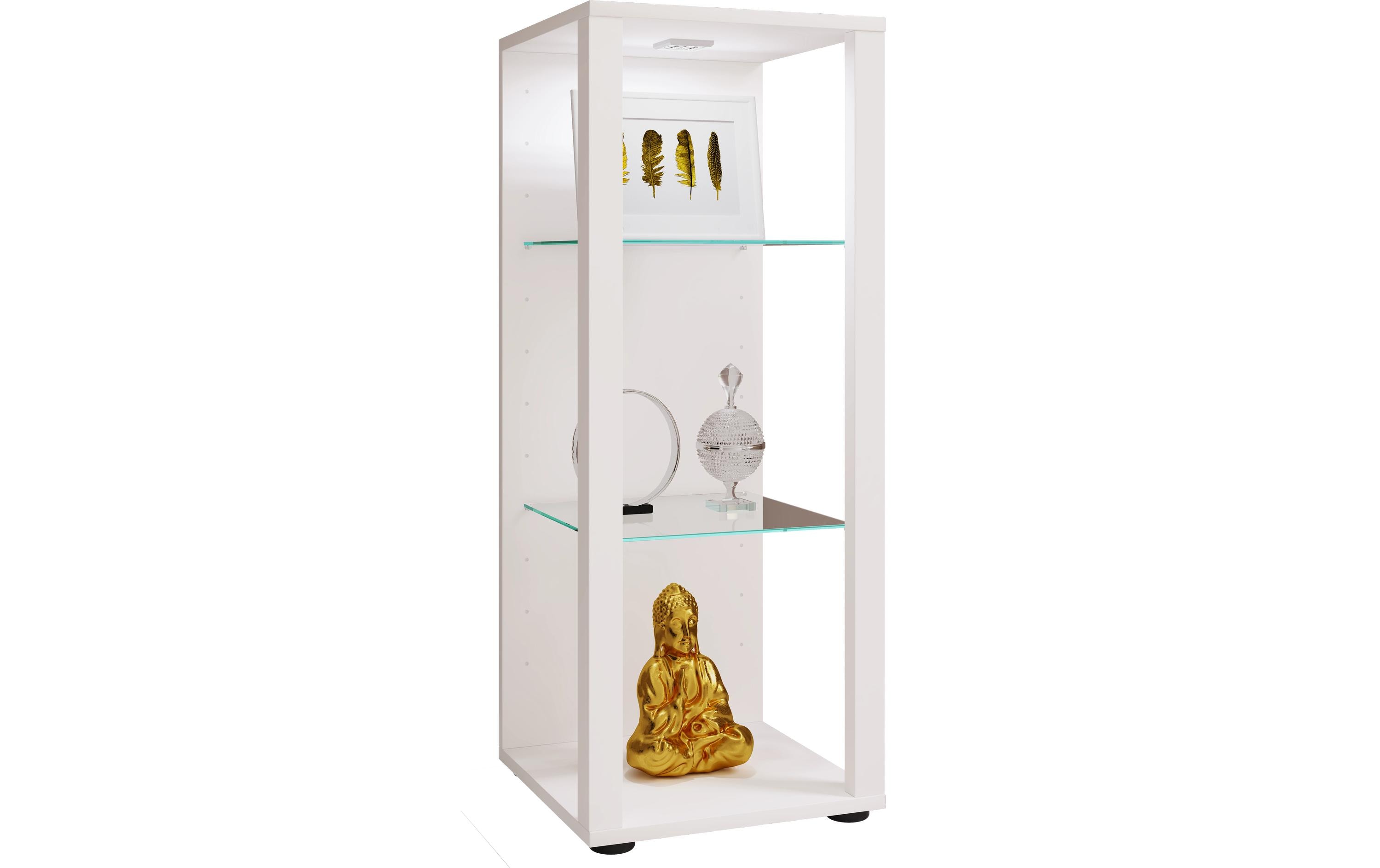 Vitrine Glasol M 35 x 90 cm, Weiss<br>Standvitrine