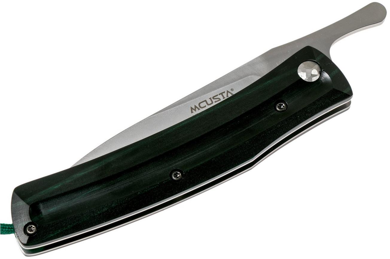 Mcusta MC-193C Friction Folder, Black-Green Wood, herenmes