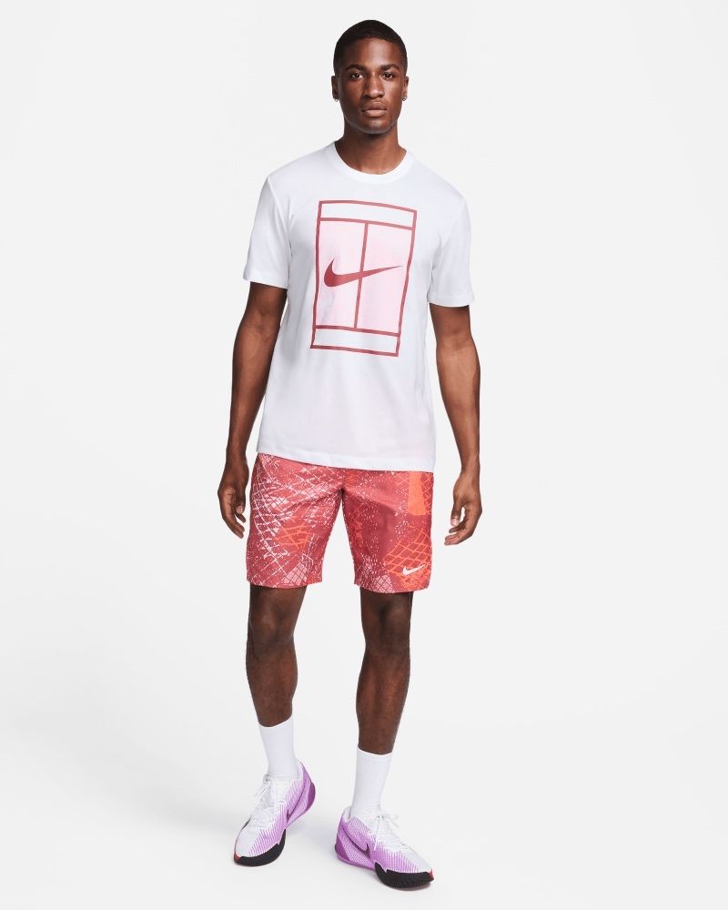 T-shirt Nike NikeCourt Blanc & Rouge pour homme
