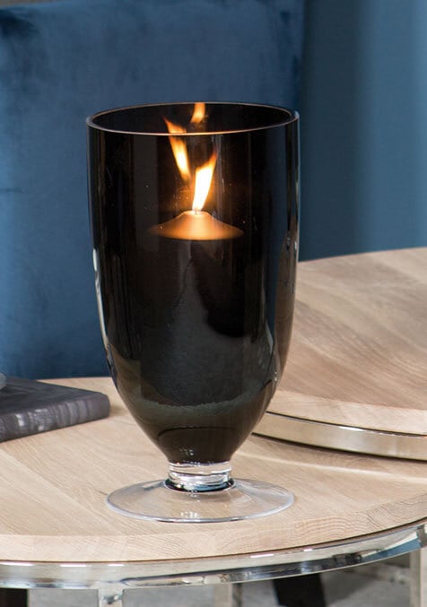 Fink Windlicht ELITE 30 cm Glas grau