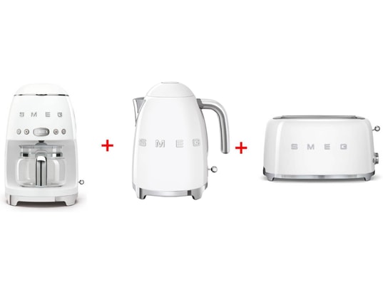 SMEG - Cafetière Kit complet petit déjeuner Blanc