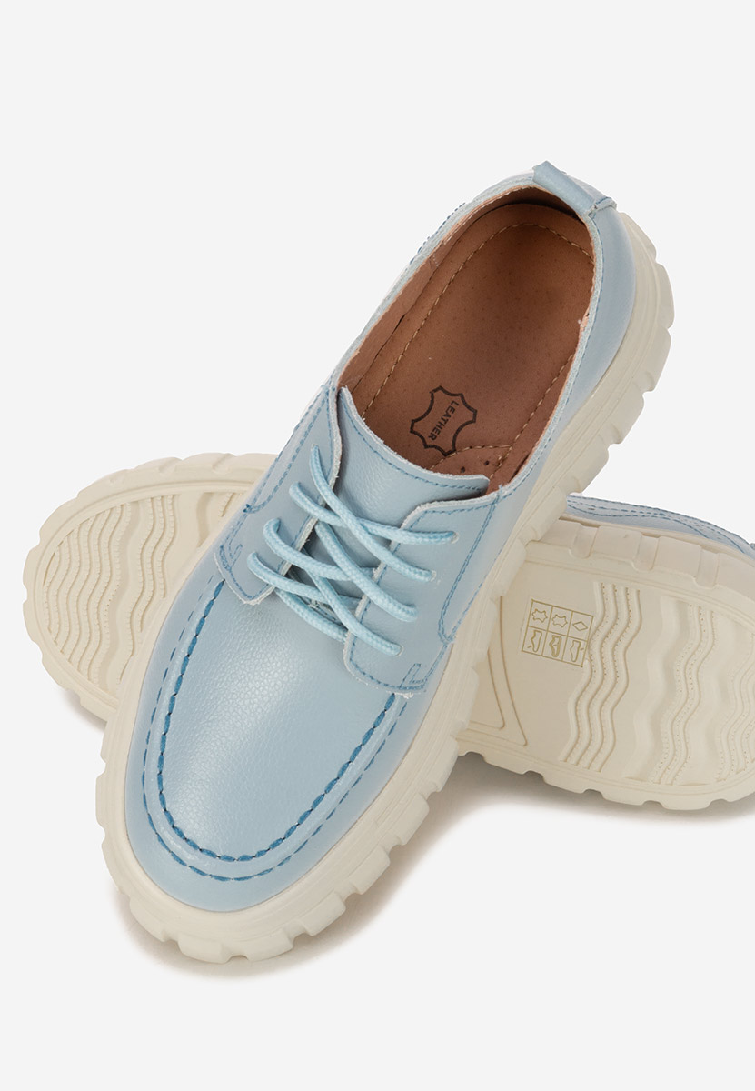 Chaussures casual femme en cuir bleus Camya