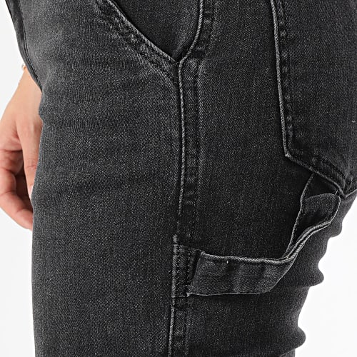 Pantalon Cargo Jean Femme Noir