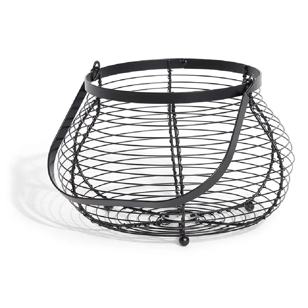 Panier à oeufs avec poignée métal noir