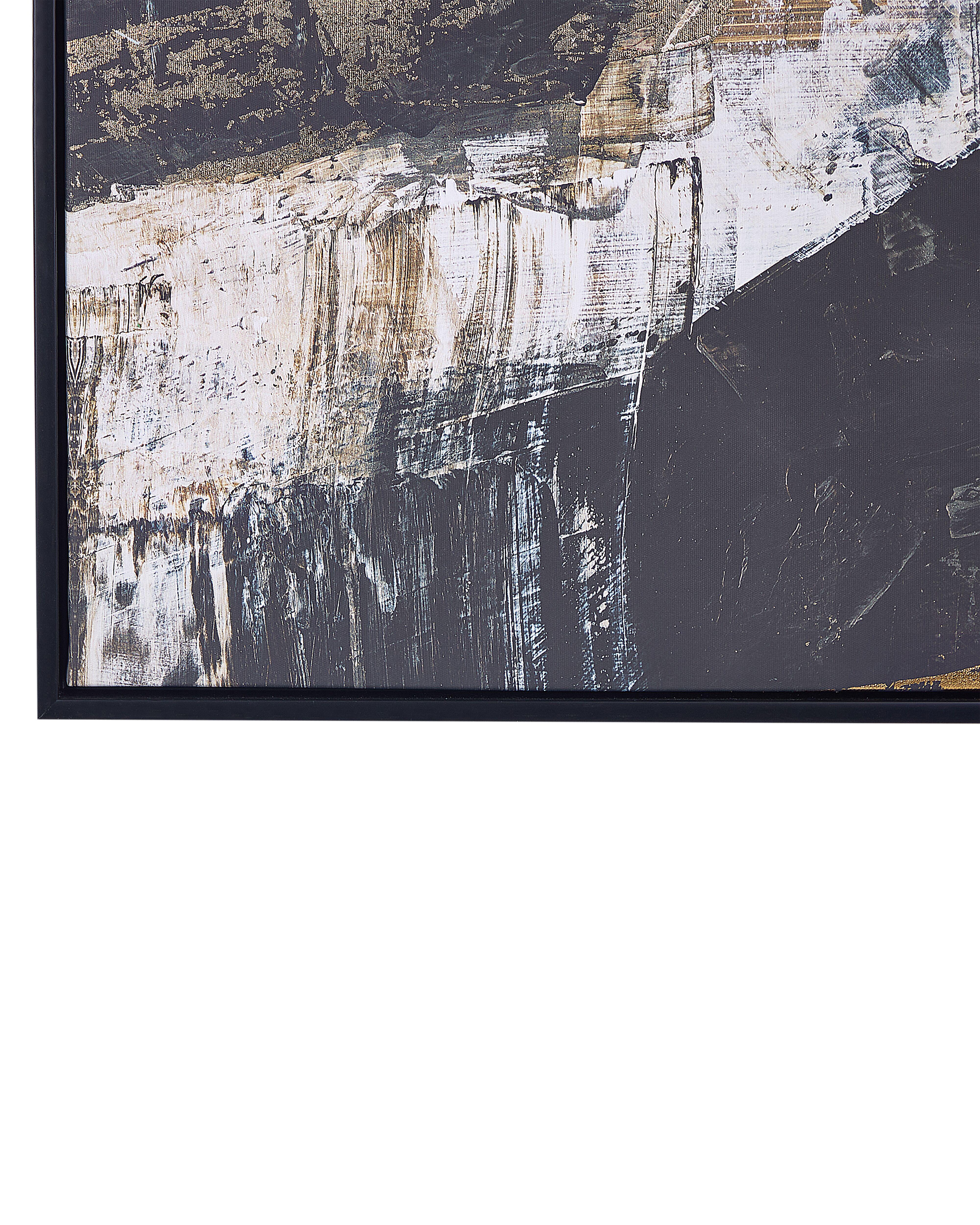 Canvas STATTE Abstract motief 63 x 93 cm Zwart