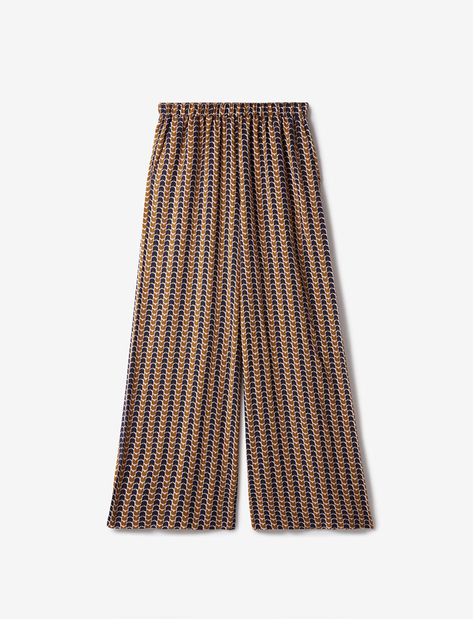 Pantalon - geo bourgeon rose creme