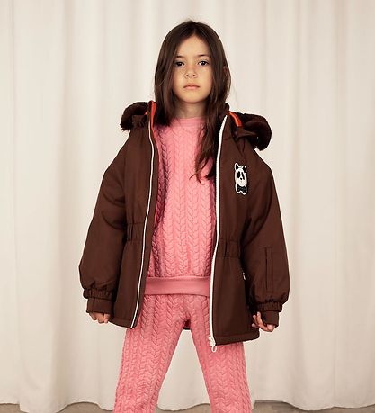 Mini Rodini Vinterjakke - Panda - Brun