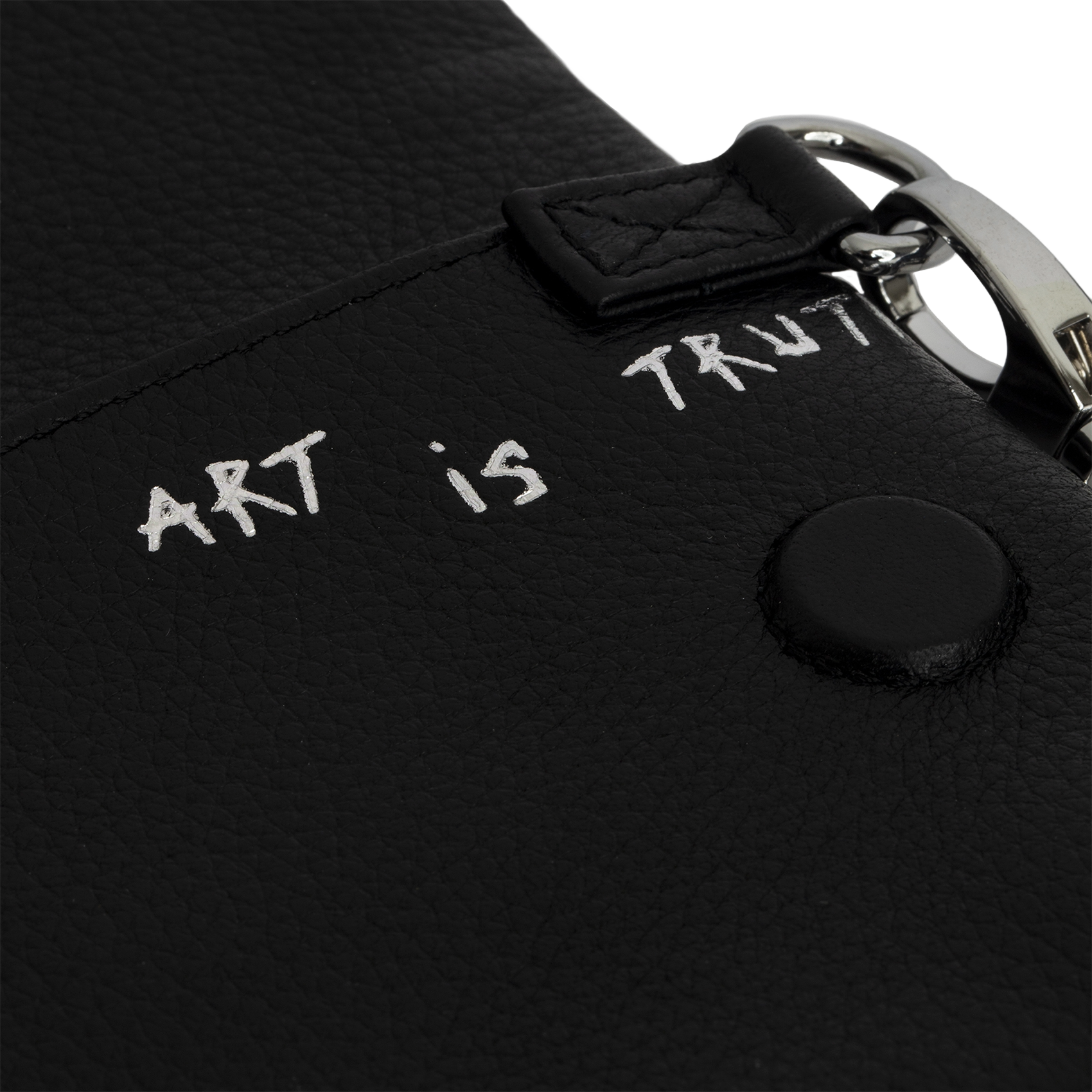 ROCK NANO - Pochette en cuir imprimée | Noir