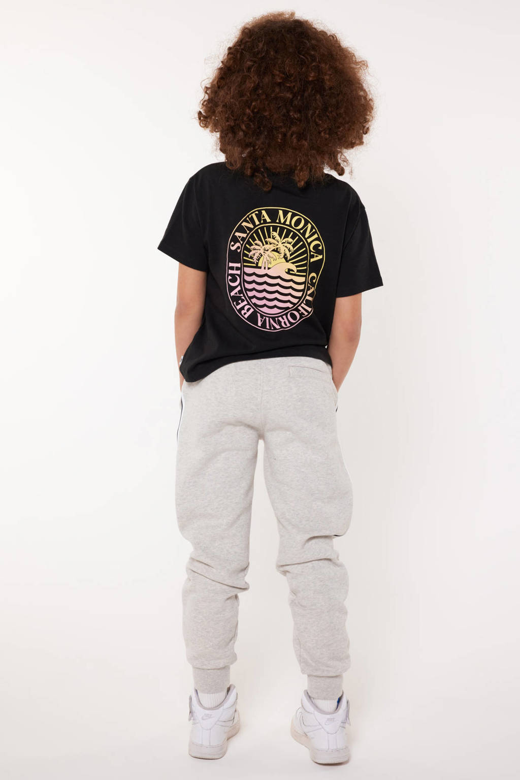 America Today slim fit joggingbroek Car Jr wit