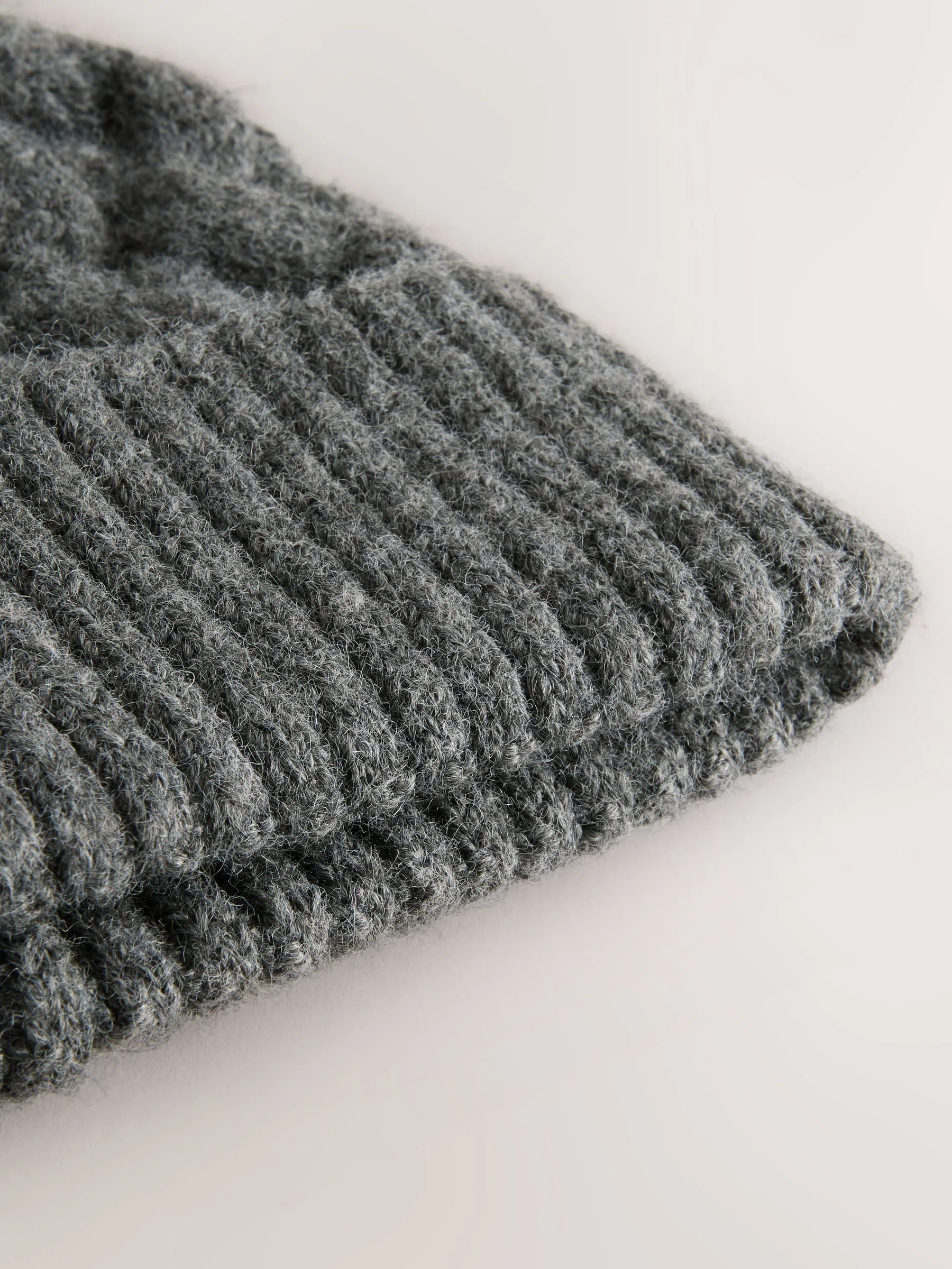 Antraciet - Gebreide beanie-muts