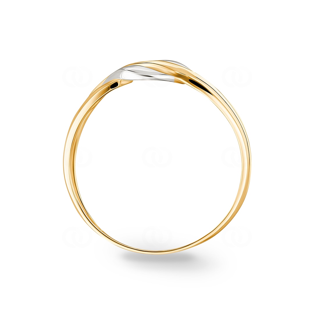 Damenring 750/18 K Gelbgold bicolor