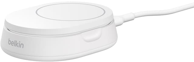Belkin BoostCharge Pro Qi2 15W magnetisk konvertbar oplader (hvid)