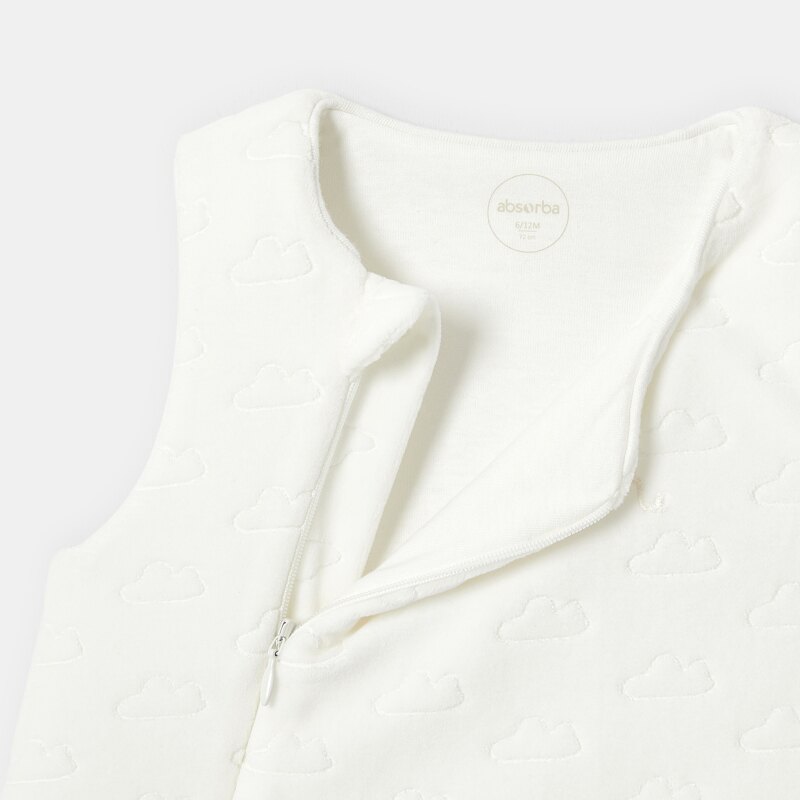 Gigoteuse en velours dévoré blanc naissance Absorba Blanc