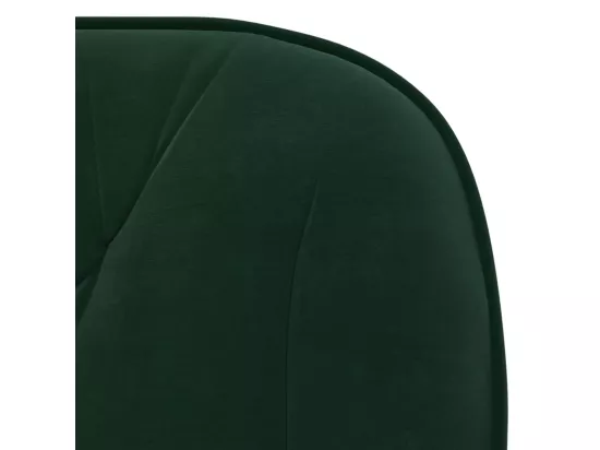 Chaise pivotante de bureau Vert foncé Velours